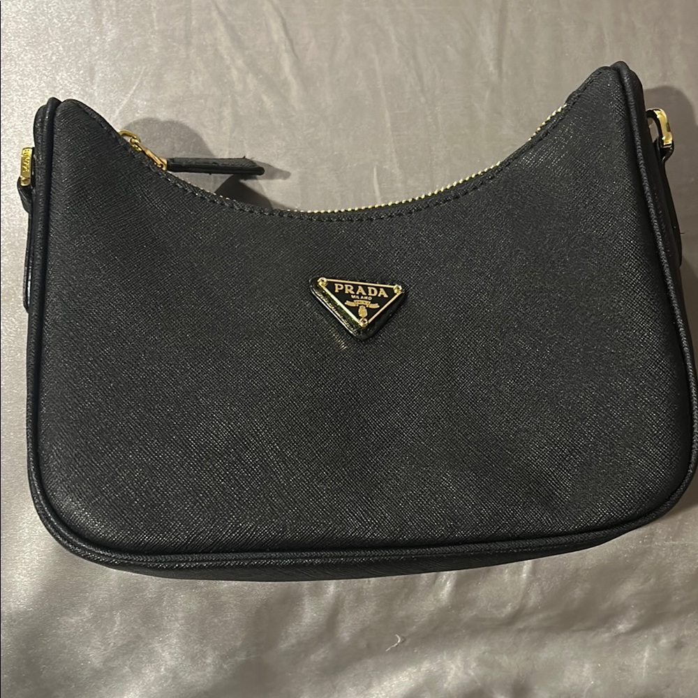 Prada Black Leather Shoulder Bag